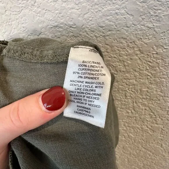 Nordstrom Caslon 100% Linen Jogger Pants Size 16W - Picture 7 of 7